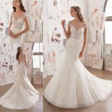 Elegant Sex Fashion Ivory Lace Mermaid Bridal Gown Wedding Dresses (5509)