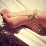 Beach Multi Tassel Toe Bracelet Chain Link Foot Jewelry Anklet
