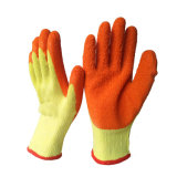 Puncture-Proof Orange and Yellow Latex Crinkle Gloves