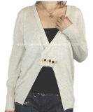 Women Knitted V Neck Fashion Clothes with Buttons (12AW-310)