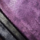 Foiled Embossed Faux PU Leather Polyester Fabric for Shoe Bag
