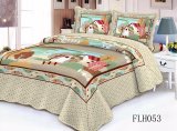 Disperse Printing 3-Piece Include 2 Pillow Shams Patchwork Bedspread Blanket Quilt Set
