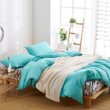 Plain Bamboo Fiber Bedroom Bedding Bed Sheet Sets
