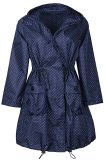 Wholesale Fashion Waterproof Lady Overall Long Rain Jacket