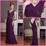 Chiffon Mother of Bride Dresses Lace A-Line Purple Evening Dresses Gowns Z4015