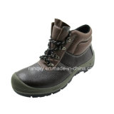 Split Embossed Leather Safety Shoes with Mesh Lining (HQ01010)
