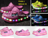 Children Flash Luminous Lights LED Shoes Garden Beach Shoes (FF406-1)