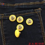 Custom Leather Covered Metal Jeans Button for Clothes