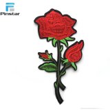China Manufacturer Custom Design Rose Embroidered Patches