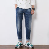 Blue Broken Washing Man Jeans with Special Design on Waistband (HDMJ0016-17)