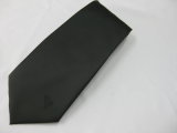 Fashion Black Colur Men's Micro Fibre Logo Neckties
