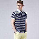 100% Cotton Mens Short Sleeve Chaep Strip Polo Shirts for Sale