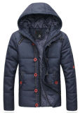 Fashion Solid Hoody Cotton Padded Jacket for Men