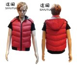 Mens Fashion Padding Hoody Winter Printed Lining Jacket Vest (SY-803)