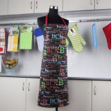 New Printed Apron with Pockets Waterproof Floral Bib Kitchen Soil Release
