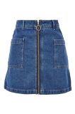 2017 New Fashion Short Women Pocket A-Line Denim Skirt