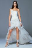 Front Short Long Back Lace Beading Wedding Dresses (LD001)