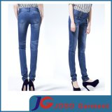 High Waist with Four Side-Buckles Tight Girl Jean Trousers (JC1199)