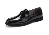 Italian Mens Leather Black Dress Shoes for Business Office