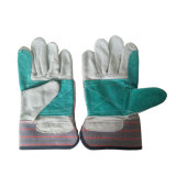 Reinforced Palm Cow Split Leather Industrial Work Safety Gloves