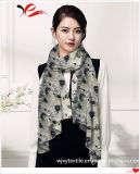 100% Polyester Crepe Silk Scarf for Spring and Autumn Seasons 180*70cm