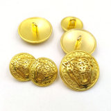 Gold Plated Metal Shank Buttons with Embossed Logo