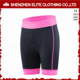 Wholesale Custom Logo Blank Red Cycling Shorts for Womens (ELTCSI-37)