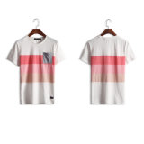 Three Stripes Color Chest Pocket Custom Wholesale T Shirt