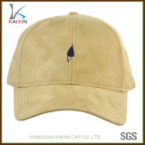 Promotional 6 Panel Vintage Custom Embroidered Suede Baseball Cap