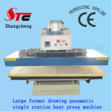 Drawing Automatic Heat Press Machine 60*80cm Pneumatic Drawing Single Station Heat Printing Machine T-Shirt Heat Transfer Machine Stc-Qd08