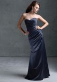 Satin Strapless Sweetheart Long Fashion Prom Bridesmaid Dresses (BD3043)