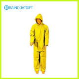2PCS Yellow PVC Polyester Men's Rainsuit (Rpp-034)