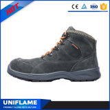 Gray Suede Leather Steel PU Sole Work Safety Shoes Ufb030