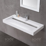 Modern White Solid Surface Bathroom Wall Hung Basin