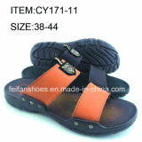 Fashionable Men Slippers PU Sandals Wholesale Flip Flop (FFCY0307-03)