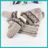 Ashion Knitted Scarf with &Hat &Glove Winter Gloves, Hat Scarf Glove Set