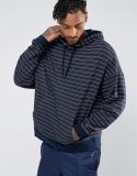 Men's Oversized Hoodie with Stripes