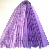 High Quality Purple Degrading Fashion Scarf in 100% Viscose (HM085)