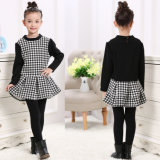 Girls' Thickened Long Sleeve T-Shirt Children Clothes with Pleated Tail