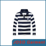 Men's Autumn Long Sleeve T-Shirt Lapel Stripes (JS9018m)