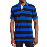Men's Cotton Yarn Dyed Stripe Pique Polo Shirts