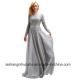 Sequins Handmade Prom Dress Long Sleeve Graceful Landing Evening Dress