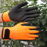 Sandy Nitrile Coated Gloves Hi-Viz Nylon Gloves Safety Work Glove