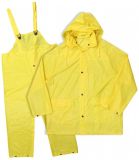 Waterproof PVC Rain Suit Yellow Raincoats Rain Jackets