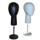 Adjustable Fiberglass Head Forms Mannequin with Wooden Baseplate