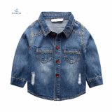Fashion Soft Boys' Long Sleeve Denim Shirt with Whisker by Fly Jeans