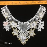 33*28cm Gold Star Flower Neckline Lace Fabric Eyelet Collar Lace Garment Accessories Hme965