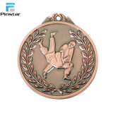 Antique Red Bronze Wrestling Medal Sports Medals