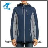 Women's Full Zip Fleece Lined Contrast Color Softshell Jacket