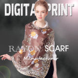 2017 Customize Design Digital Printing Cotton Scarf